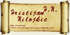 Hristijan Milojkić vizit kartica